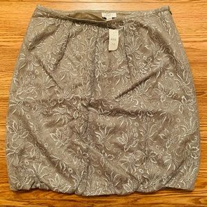 Ann Taylor LOFT Floral Lace Metallic Skirt